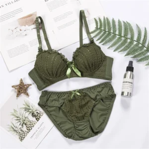 Wireless Bra Set Japanese Fashion Underwear Lace Push Up Bra Sets Pure Desire Soft Brassiere Cute Sweet Girl's Lingerie Sets