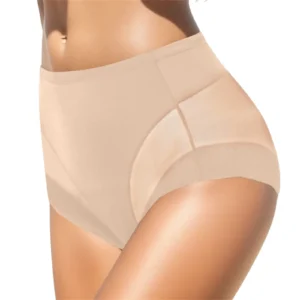 Women Seamless Panty Postpartum High Waist Stretchy Mesh Patchwork Body Shaper Breathable Butt Lifting Tummy Control Briefs
