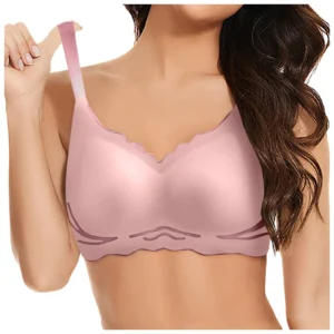 Womens Wireless Push Up Bra Sexy Seamless Smooth Comfort Wirefree T Shirt Bra High Elastic Fitness Yoga Sport Sleeping Underwear