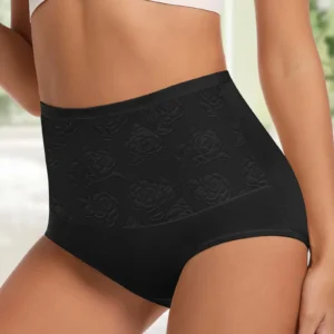 Women Underwear Panties Cotton Breathable Underpants High Waist Plus Size Lingerie Elastic BodyShaper Soft High Waisted Briefs