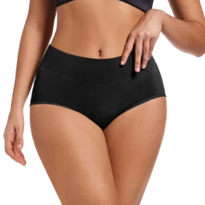 XXXXL Womens Underwear High Waist Full Coverage Briefs Soft Breathable Postpartum Panties Stretch Bikini Underwear for Women