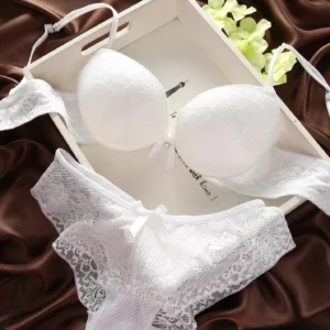New Sexy Bras Set For Women 70-80 BC Cup Skin White Black 6 Colors Push Up Underwear Plus Lace Fashion StyleTop and Panties