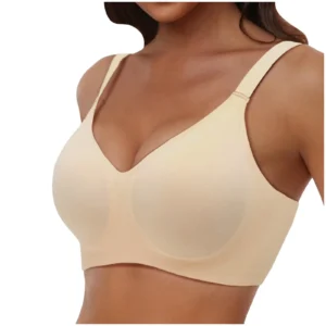 Plus Size Comfortable Seamless Full Coverage Bra For Women Wireless Bras With Soft Support Regular Brassiere Breathable