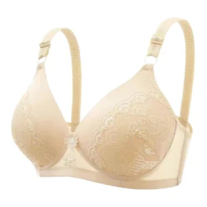 Large Breasts Side Gathering Bra Women Back Button Shaping Adjustable Shoulder Strap Large Size Brassiere Calzones Para Mujer