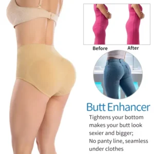 Women Tummy Control Shapewear Fake Ass Push Up Briefs Flat Belly Sheath Underwear Slim Body Shaper Butt Lifter Padded Panties