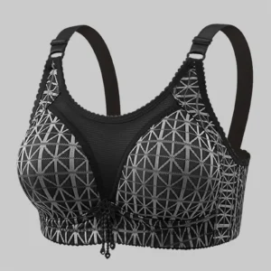 Large Breasts Side Gathering Bra Women'S Large Size Non Steel Ring Gathered Bra Comfortable Beautiful Back Middle Bra For Woman